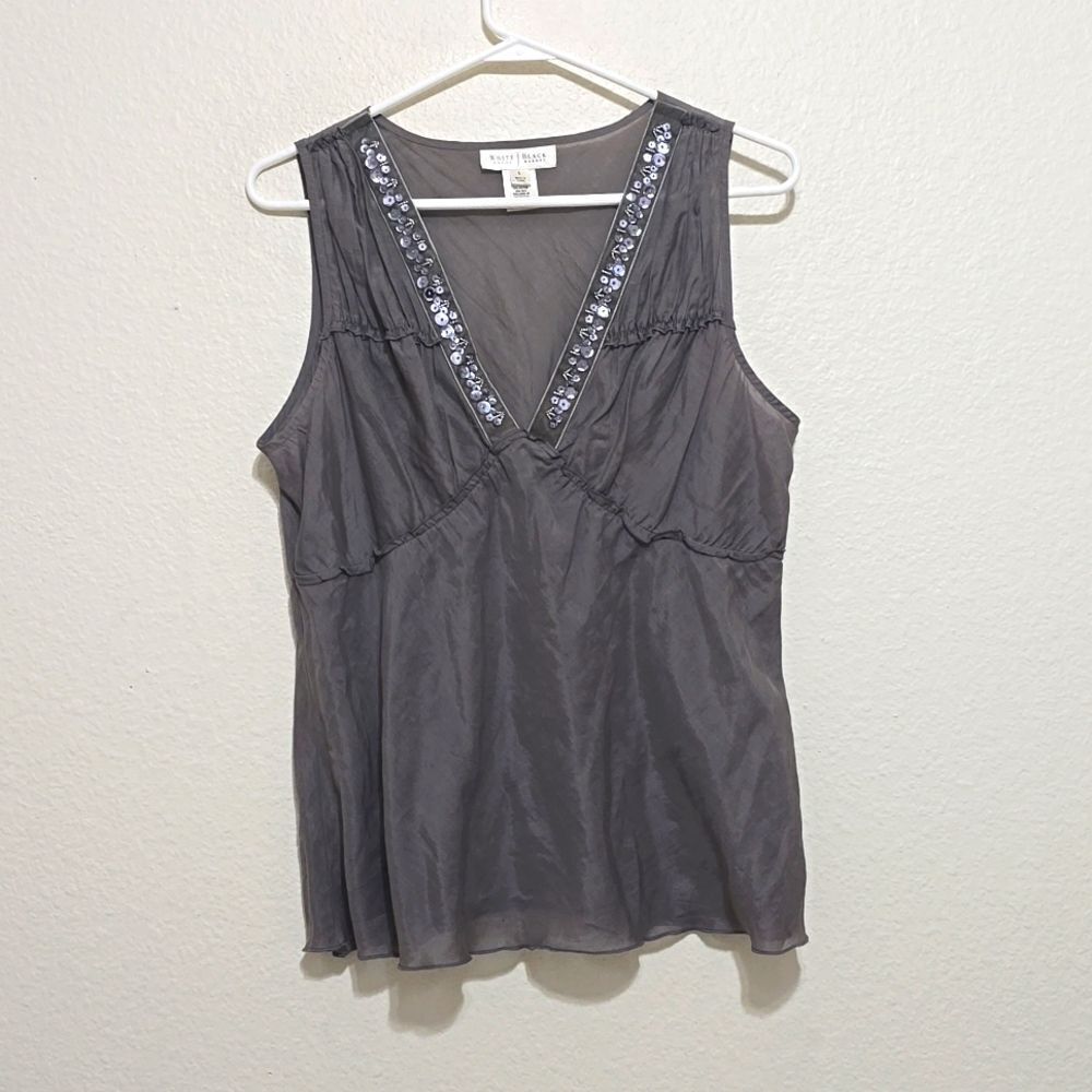 White House black market y2k sequin blouse size large